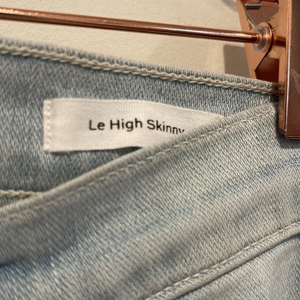 Frame Le High Distressed Skinny Jeans.